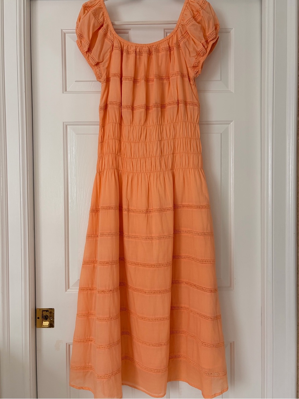 Olivia James Josie Dress in Melon, cotton, size S